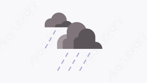 图片素材-006-暴雨heavy_rain扁平卡通天气元素图标