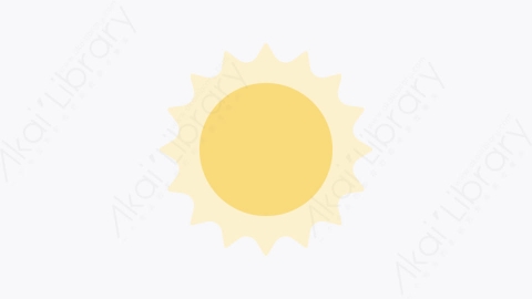 图片素材-006-太阳sun扁平卡通天气元素图标