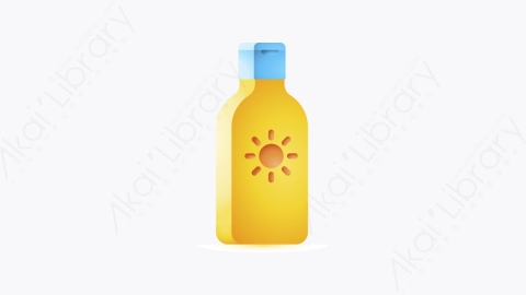 图片素材-006-防晒霜sunscreen卡通夏季元素图标