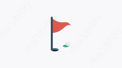 图片素材-0064-高尔夫golf卡通扁平体育运动活动元素图标