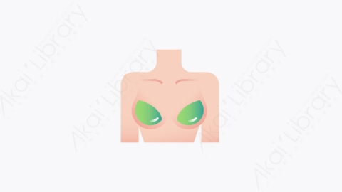 图片素材-007-乳房植入物breast_implant扁平卡通整形外科图标