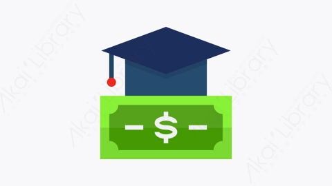 图片素材-007-预算budget扁平卡通学校和教育的元素图标
