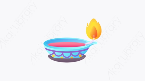 图片素材-007-蜡烛candle扁平卡通印度元素图标