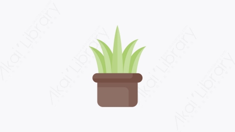 图片素材-007-花盆flower_pot扁平卡通盆栽花朵元素图标