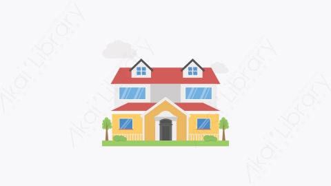 图片素材-007-主页home扁平卡通房屋建筑图标