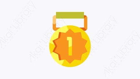 图片素材-007-奖牌medal扁平卡通奖项和成就元素图标