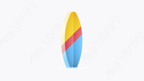 图片素材-008-冲浪板Surfboard卡通夏季元素图标