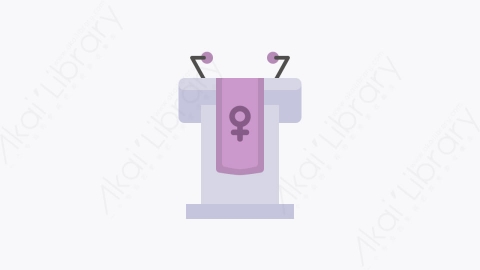 图片素材-008-会议conference扁平卡通妇女节元素图标