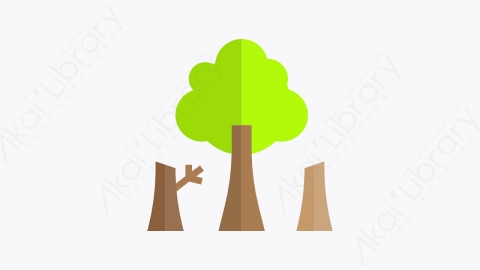图片素材-008-森林砍伐deforestation扁平卡通城市污染元素图标