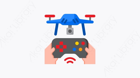 图片素材-008-无人机drone扁平卡通物联网元素图标