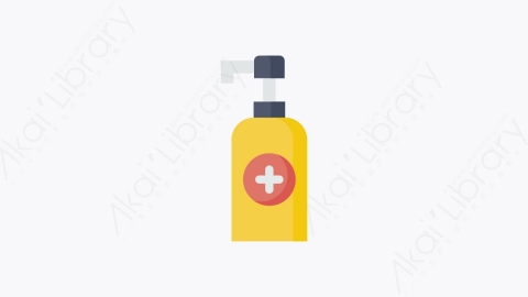 图片素材-008-洗手液hand_sanitizer扁平卡通医疗设备元素图标