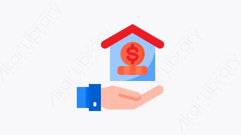 图片素材-008-主页home扁平卡通货币和金钱元素图标