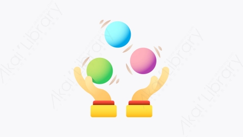 图片素材-008-杂耍球jugglingball扁平卡通公平的元素图标