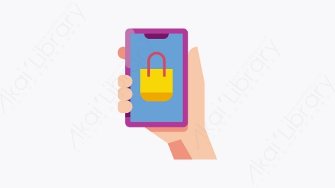 图片素材-008-网上购物online_shopping扁平卡通物联网元素图标
