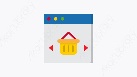图片素材-008-购物篮shopping_basket扁平卡通购物在线元素图标
