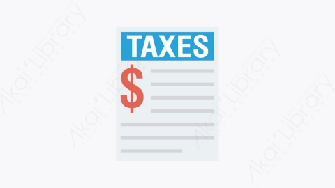图片素材-008-税务taxes扁平卡通银行和金融业图标元素