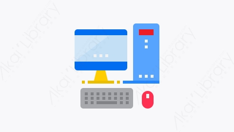 图片素材-009-台式计算机desktopcomputer扁平卡通计算机和网络元素图标