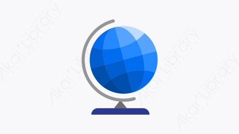 图片素材-009-地球仪globe扁平卡通导航元素图标