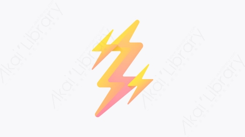 图片素材-009-闪电lightning扁平卡通表情符号元素图标