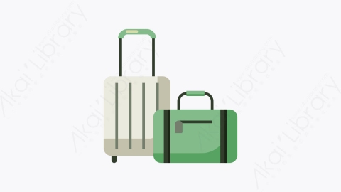 图片素材-009-行李luggage扁平卡通酒店元素图标