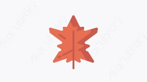 图片素材-009-枫叶maple_leaf扁平卡通秋天的元素图标