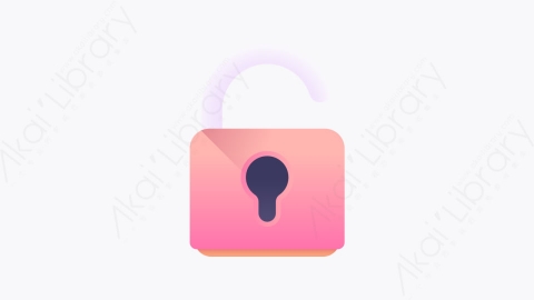 图片素材-009-打开挂锁open_padlock扁平卡通加密货币元素图标