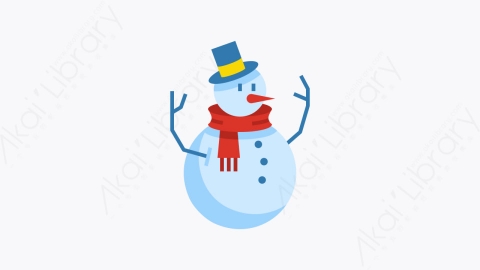 图片素材-009-雪人snowman扁平卡通冬季元素图标