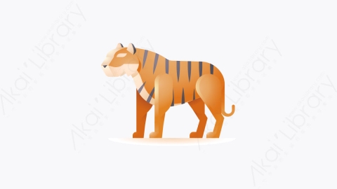 图片素材-009-老虎tiger卡通动物元素图标