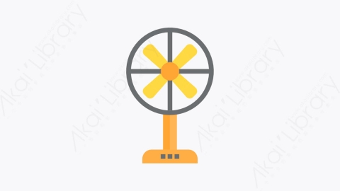 图片素材-009-通风ventilation扁平卡通设备元素图标