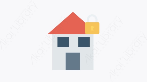 图片素材-0098-住宅house卡通扁平生活日常安全元素图标