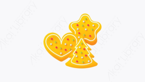 图片素材-010-饼干cookies扁平卡通冬季元素图标