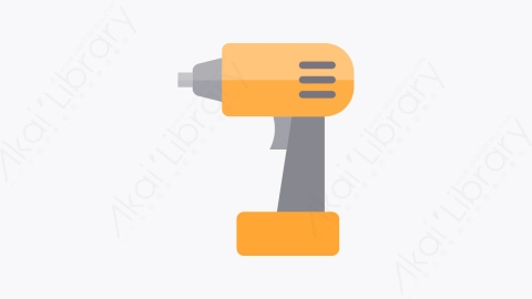 图片素材-010-钻机drill扁平卡通施工元素图标
