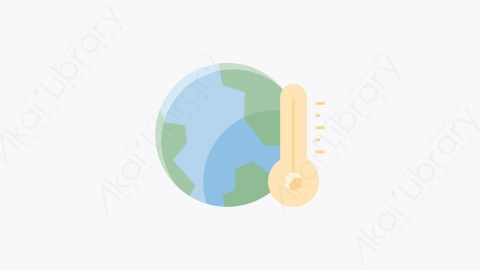 图片素材-010-全球变暖global_warming扁平卡通生态元素图标