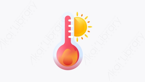 图片素材-010-高温high_temperatures扁平卡通暑假元素图标