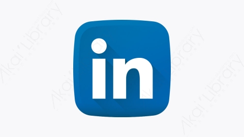 图片素材-010-领英linkedin扁平卡通社交媒体徽标元素图标