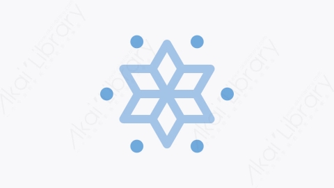 图片素材-010-雪花snowflake扁平卡通天气元素图标