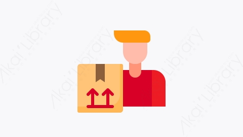 图片素材-011-送货员delivery_man扁平卡通快递运输交付元素图标