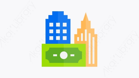 图片素材-011-部门-1department扁平卡通金融财经金钱元素图标