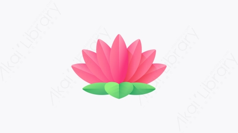 图片素材-011-莲花lotus扁平卡通印度元素图标