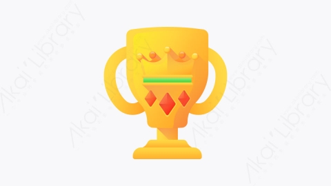 图片素材-011-奖杯trophy扁平卡通赌场元素图标