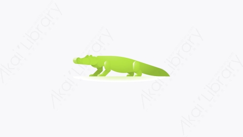图片素材-012-鳄鱼crocodile卡通动物元素图标