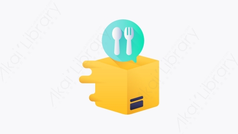 图片素材-012-快速交货fastdelivery扁平卡通食物交付元素图标