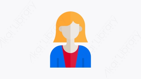 图片素材-012-女人female扁平卡通办公室和商业元素图标