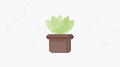 图片素材-012-花盆flower_pot扁平卡通盆栽花朵元素图标