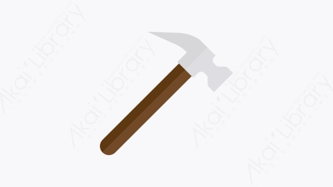 图片素材-012-液压锤hammer扁平卡通施工元素图标