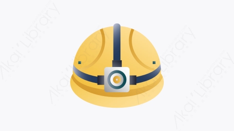 图片素材-012-头盔helmet扁平卡通施工工具图标