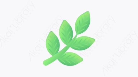 图片素材-012-叶子leaf扁平卡通和平日元素图标
