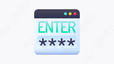 图片素材-012-密码password扁平卡通保护和安全元素图标