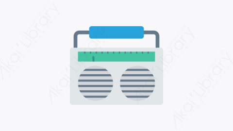 图片素材-012-收音机radio扁平卡通商务办公设备元素图标