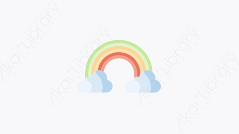 图片素材-012-彩虹rainbow扁平卡通天气元素图标